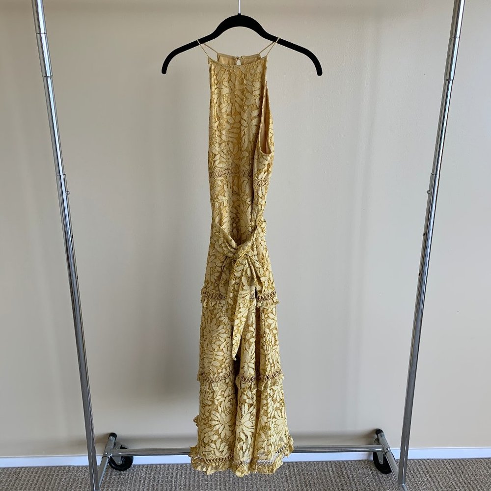 Keepsake Yellow Midi Dress - Picture 3 of 7